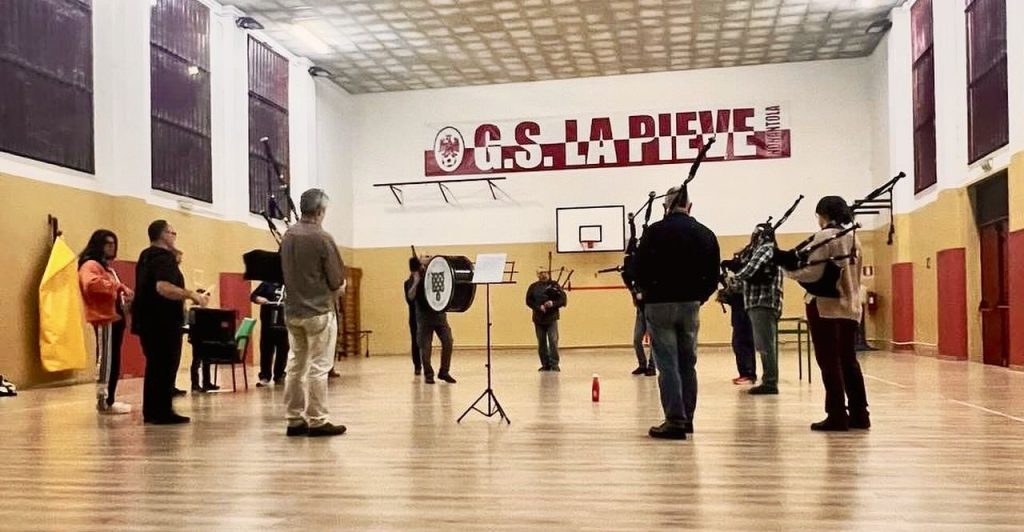 prove banda della Heart of Italy pipe band